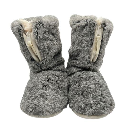 Dearfoams Women's Gray No Sweat Comfort Bootie Slipper Size 5-6 - Picture 4 of 11